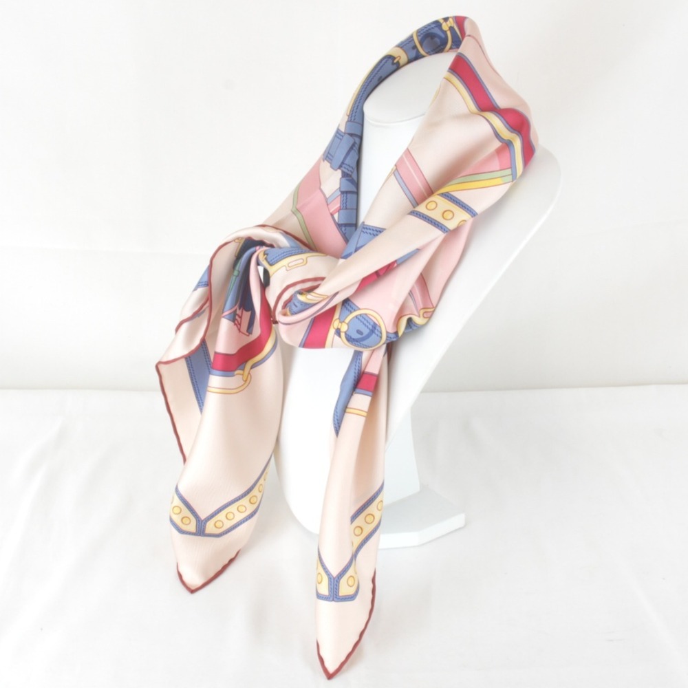 HERMES Pink Silk Scarf - Picture 8 of 9